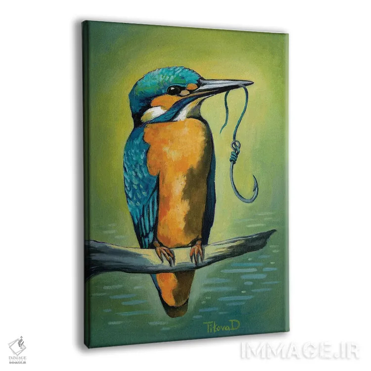 تابلو دکوراتیو آقای ماهی خور باهوش اثر دیانا تیتووا - نمای پرسپکتیو محصول