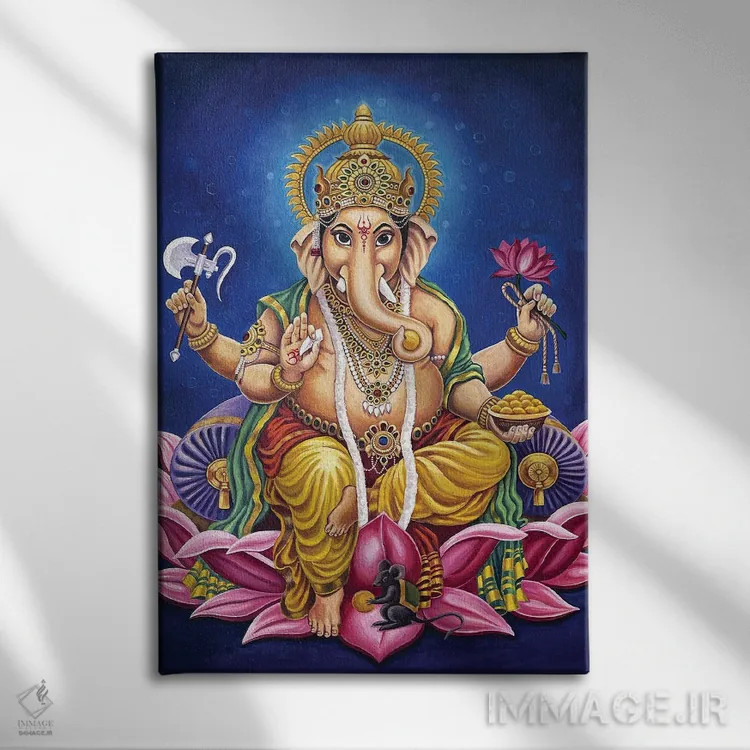 تابلو دکوراتیو گنشا اثر دیانا تیتووا - نمای روبهرو روی دیوار