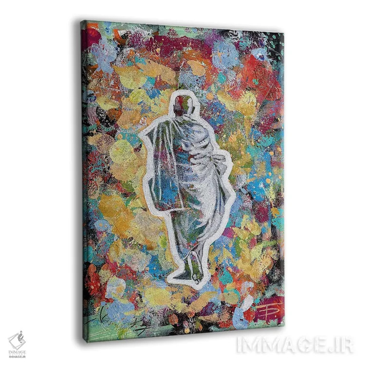 تابلو دکوراتیو راهب بودایی یک اثر دیانا تیتووا - نمای پرسپکتیو محصول