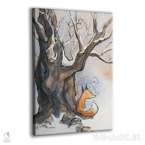 تابلو دکوراتیو دم روباه اثر دن تاویس - نمای پرسپکتیو محصول