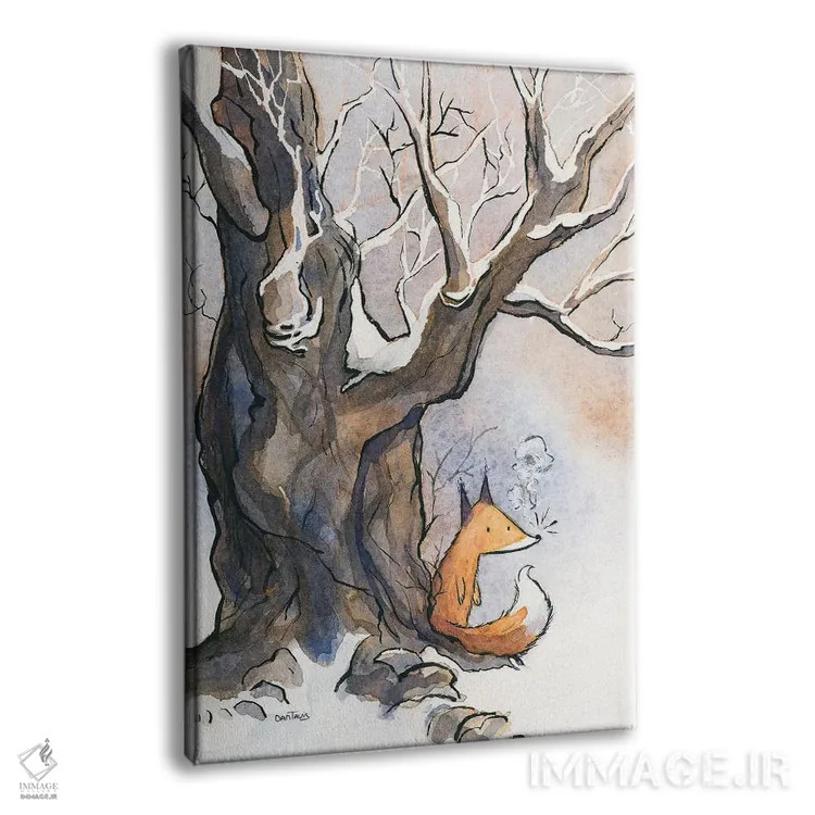 تابلو دکوراتیو دم روباه اثر دن تاویس - نمای پرسپکتیو محصول