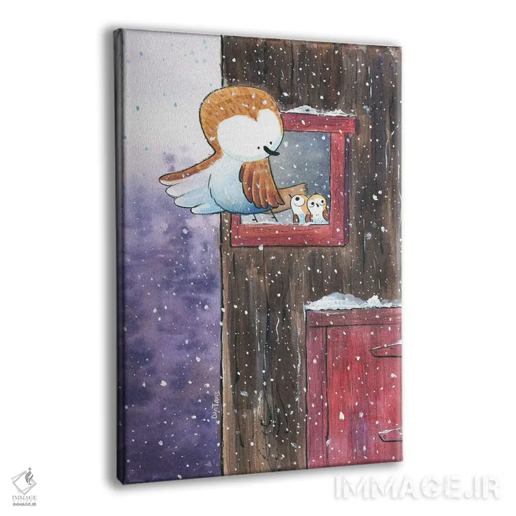 تابلو دکوراتیو اولین زمستان اثر دن تاویس - نمای پرسپکتیو محصول