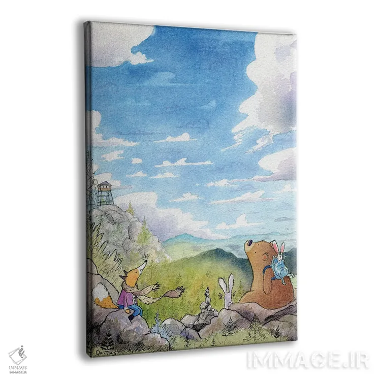 تابلو دکوراتیو کوه کیرزرج اثر دن تاویس - نمای پرسپکتیو محصول