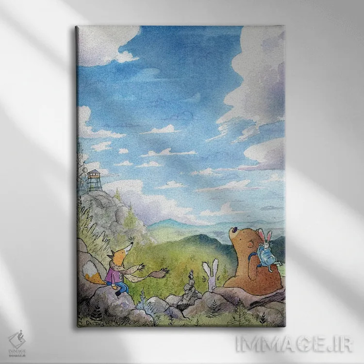 تابلو دکوراتیو کوه کیرزرج اثر دن تاویس - نمای روبهرو روی دیوار