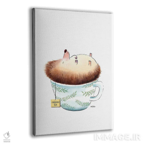 تابلو دکوراتیو خارپشت خوابیده اثر دن تاویس - نمای پرسپکتیو محصول