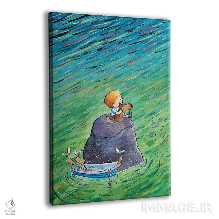 تابلو دکوراتیو سگ و بهترین دوستش اثر دن تاویس - نمای پرسپکتیو محصول