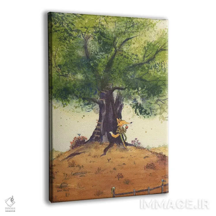 تابلو دکوراتیو آقای روباه شگفت انگیز اثر دن تاویس - نمای پرسپکتیو محصول