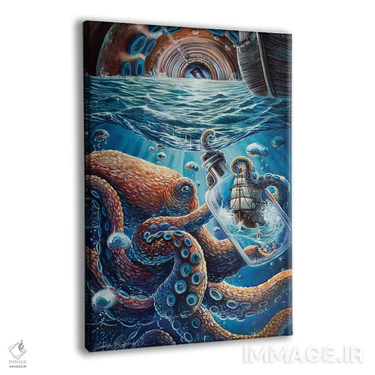 تابلو دکوراتیو ابعاد زندگی دریایی اثر دکوتا دیت ویلر - نمای پرسپکتیو محصول