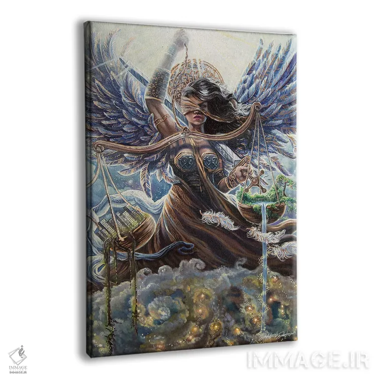 تابلو دکوراتیو فرشته عدالت اثر دکوتا دیت ویلر - نمای پرسپکتیو محصول