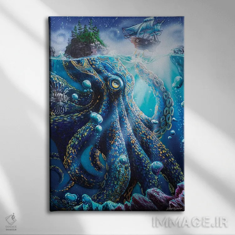 تابلو دکوراتیو آنچه زیر سطح است اثر دکوتا دیت ویلر - نمای روبهرو روی دیوار