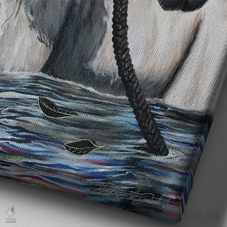 تابلو دکوراتیو قدیس اثر دکوتا دیت ویلر - نمای نزدیک بافت بوم