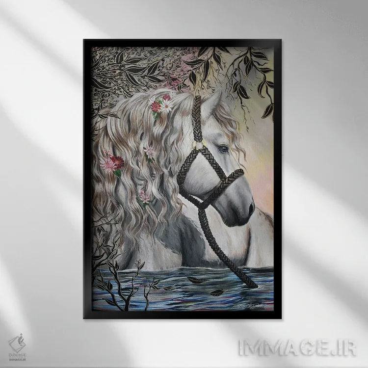 تابلو دکوراتیو قدیس اثر دکوتا دیت ویلر - نمای قابدار مشکی