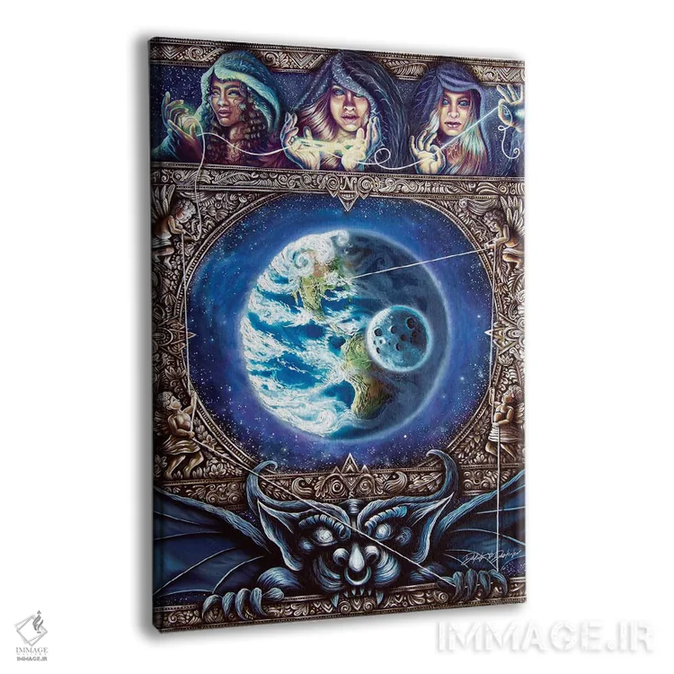 تابلو دکوراتیو سرنوشت ها اثر دکوتا دیت ویلر - نمای پرسپکتیو محصول