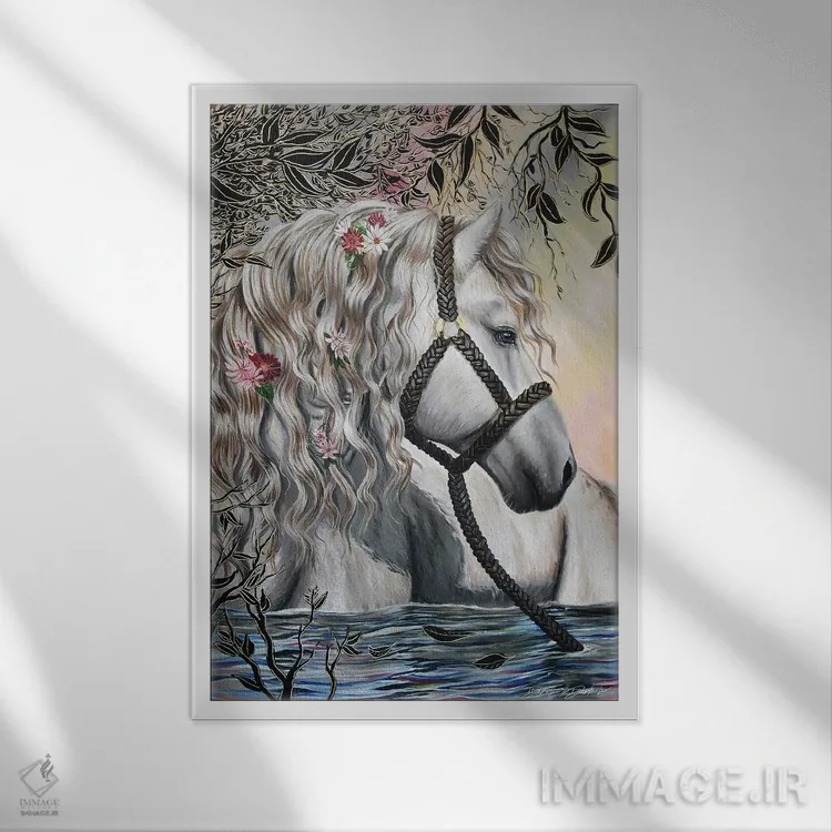 تابلو دکوراتیو قدیس اثر دکوتا دیت ویلر - نمای قابدار سفید