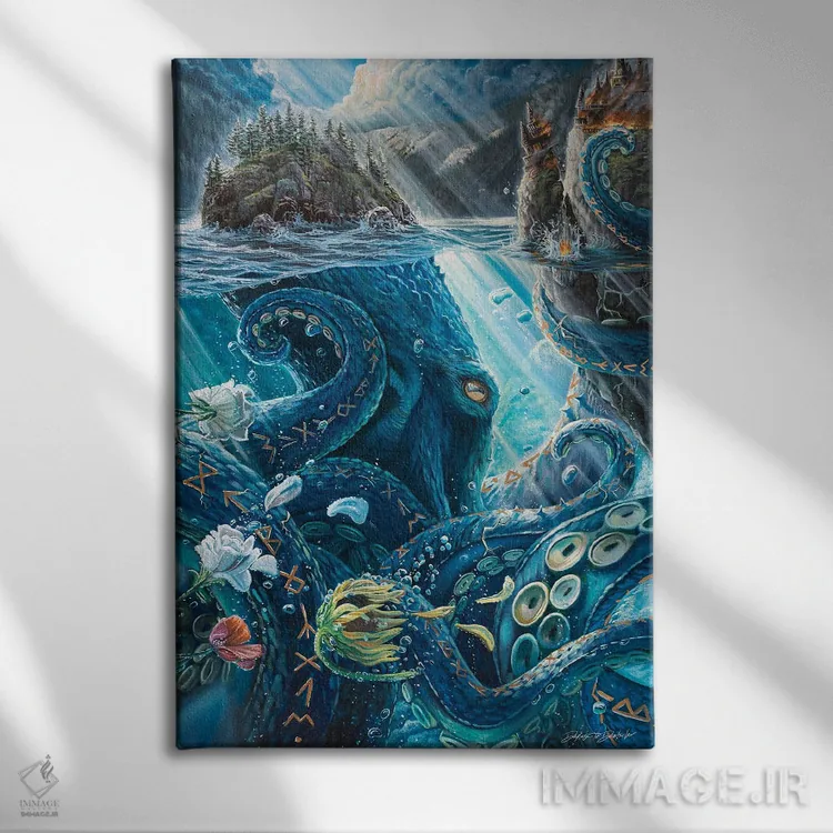 تابلو دکوراتیو خشم آنچه در زیر نهفته است اثر دکوتا دیت ویلر - نمای روبهرو روی دیوار