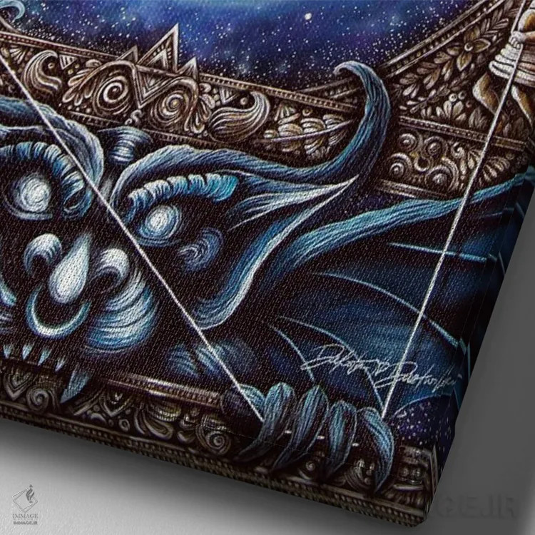 تابلو دکوراتیو سرنوشت ها اثر دکوتا دیت ویلر - نمای نزدیک بافت بوم