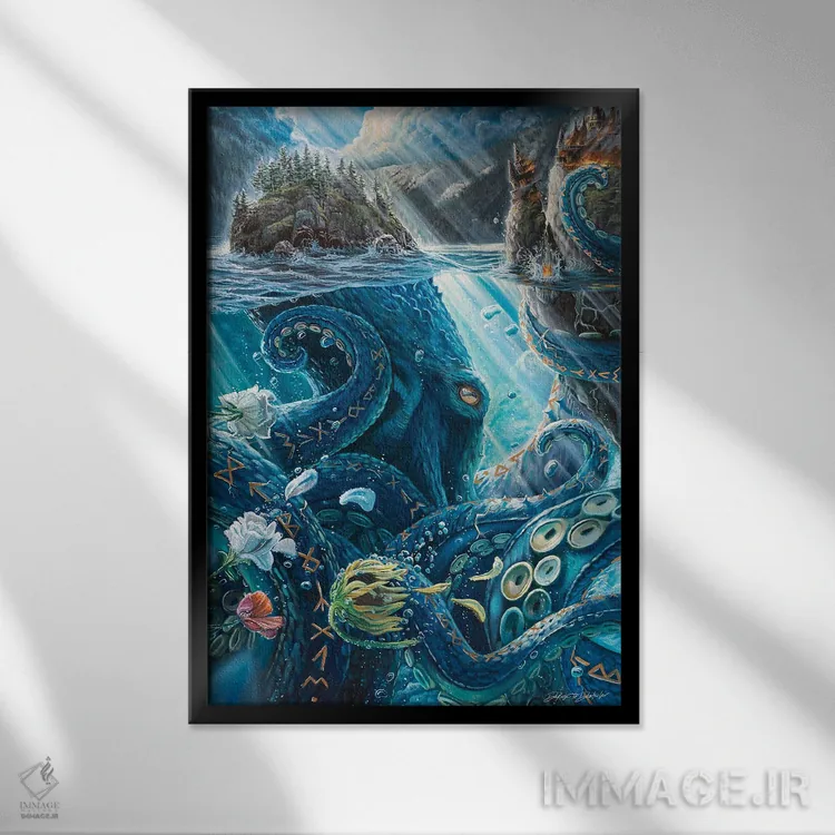 تابلو دکوراتیو خشم آنچه در زیر نهفته است اثر دکوتا دیت ویلر - نمای قابدار مشکی