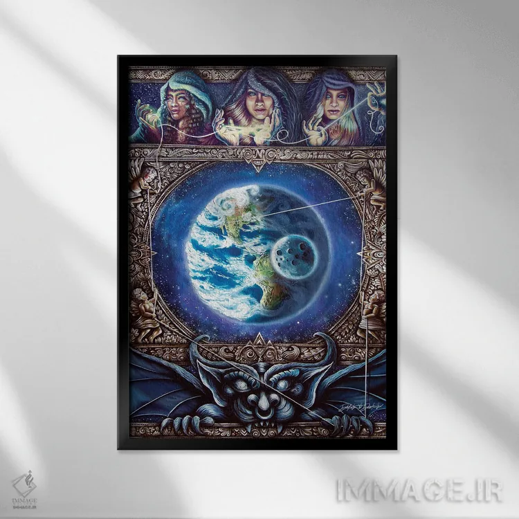 تابلو دکوراتیو سرنوشت ها اثر دکوتا دیت ویلر - نمای قابدار مشکی