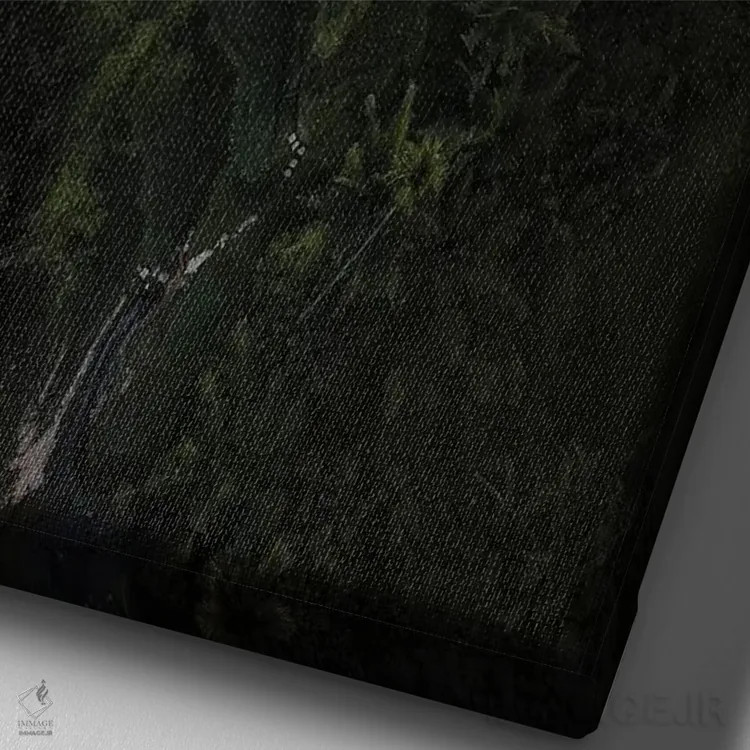 تابلو دکوراتیو بالی چهار اثر دایسوکه اوئه ماتسو - نمای نزدیک بافت بوم