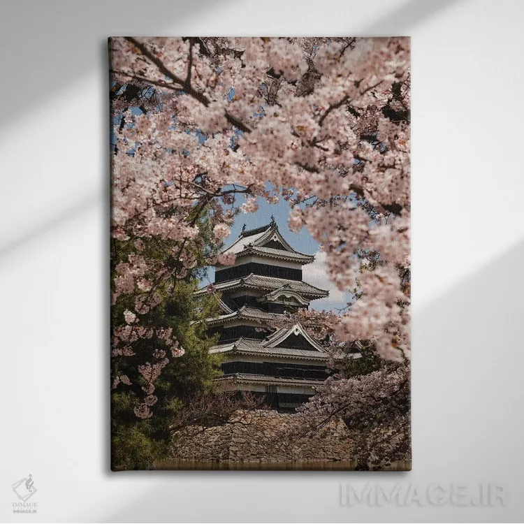 تابلو دکوراتیو قلعه ماتسوموتو سیزده اثر دایسوکه اوئه ماتسو - نمای روبهرو روی دیوار