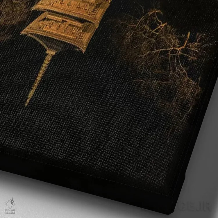 تابلو دکوراتیو پاییز در ژاپن دوازده اثر دایسوکه اوئه ماتسو - نمای نزدیک بافت بوم