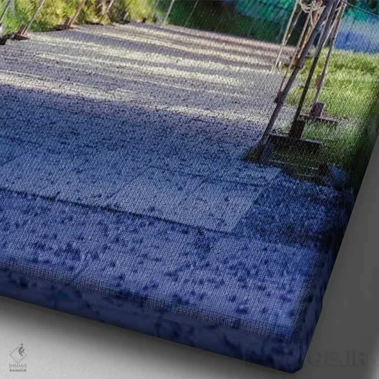 تابلو دکوراتیو بهار در ژاپن بیست و یکم اثر دایسوکه اوئه ماتسو - نمای نزدیک بافت بوم