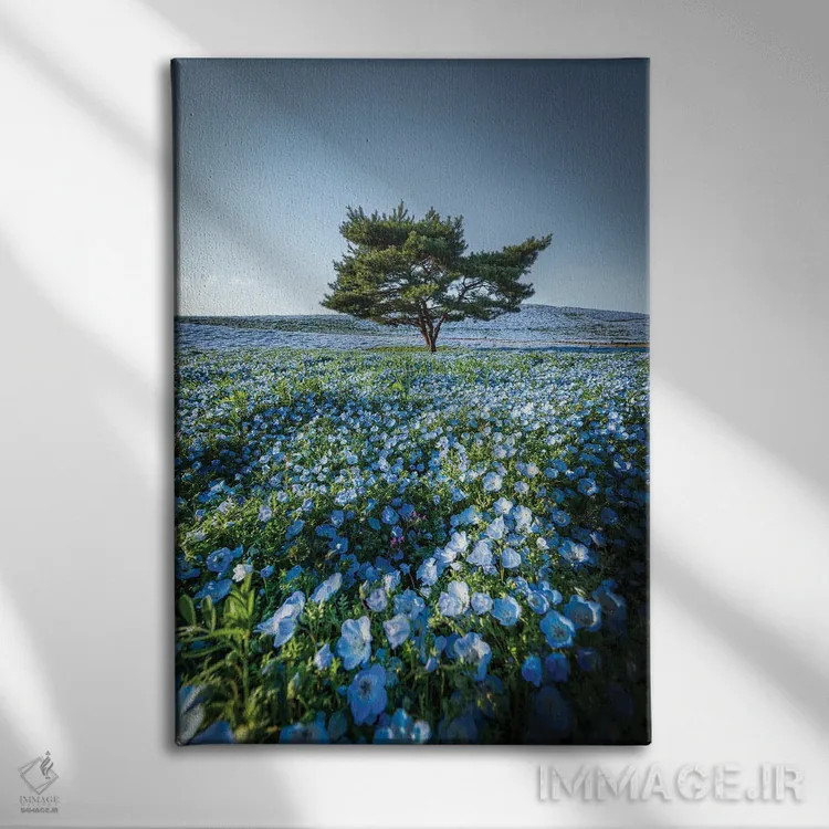 تابلو دکوراتیو بهار در ژاپن بیست و هشتم اثر دایسوکه اوئه ماتسو - نمای روبهرو روی دیوار