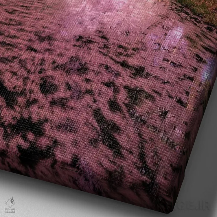 تابلو دکوراتیو بهار در ژاپن بیست و نهم اثر دایسوکه اوئه ماتسو - نمای نزدیک بافت بوم