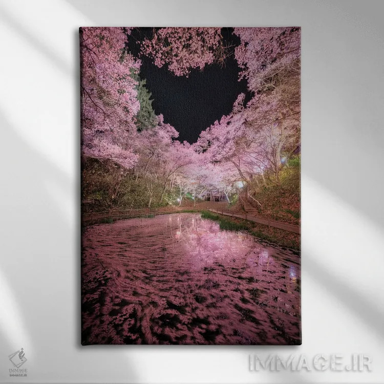 تابلو دکوراتیو بهار در ژاپن بیست و نهم اثر دایسوکه اوئه ماتسو - نمای روبهرو روی دیوار