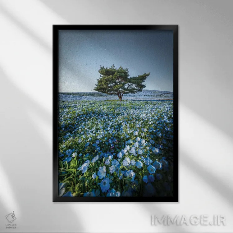 تابلو دکوراتیو بهار در ژاپن بیست و هشتم اثر دایسوکه اوئه ماتسو - نمای قابدار مشکی