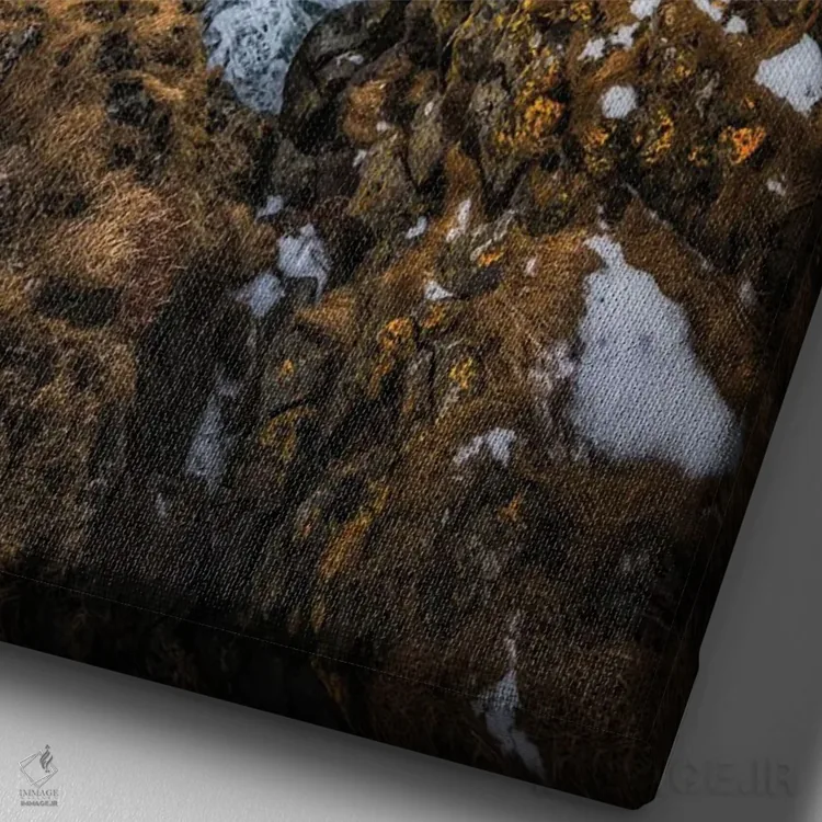 تابلو دکوراتیو ایسلند شش اثر دایسوکه اوئه ماتسو - نمای نزدیک بافت بوم