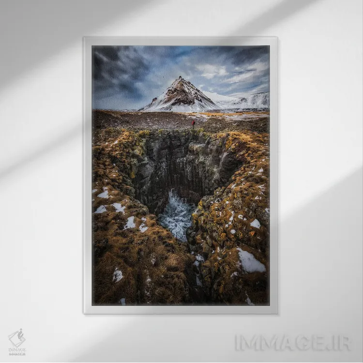 تابلو دکوراتیو ایسلند شش اثر دایسوکه اوئه ماتسو - نمای قابدار سفید