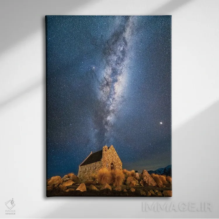 تابلو دکوراتیو کلیسای تکاپو سه، نیوزیلند اثر دایسوکه اوئه ماتسو - نمای روبهرو روی دیوار