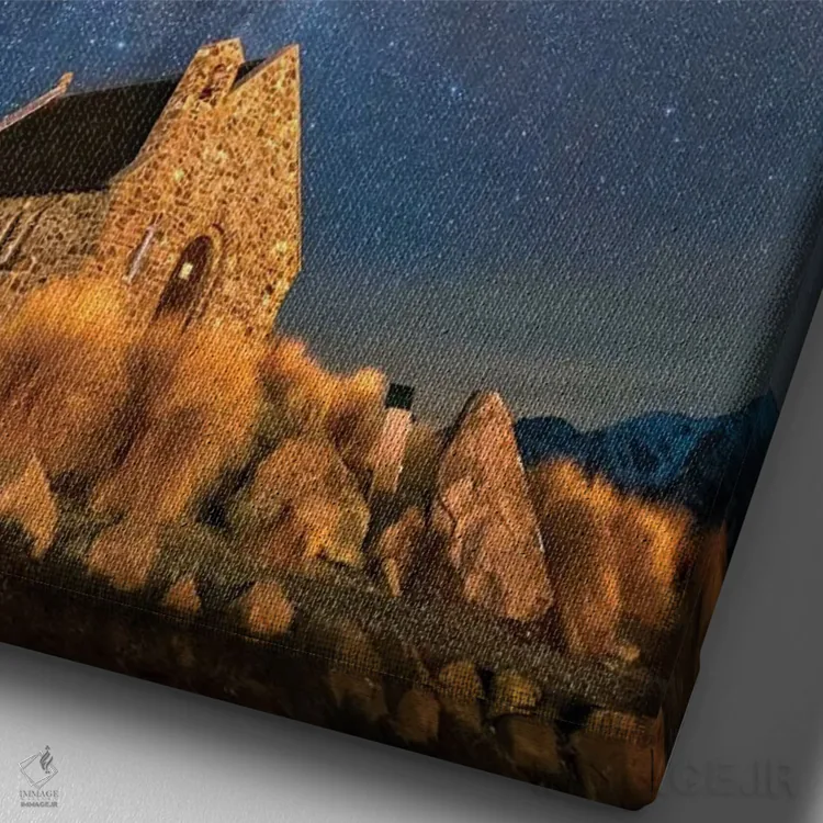 تابلو دکوراتیو کلیسای تکاپو سه، نیوزیلند اثر دایسوکه اوئه ماتسو - نمای نزدیک بافت بوم