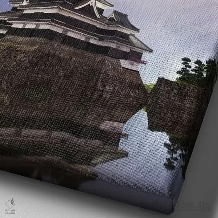 تابلو دکوراتیو قلعه ماتسوموتو دو اثر دایسوکه اوئه ماتسو - نمای نزدیک بافت بوم