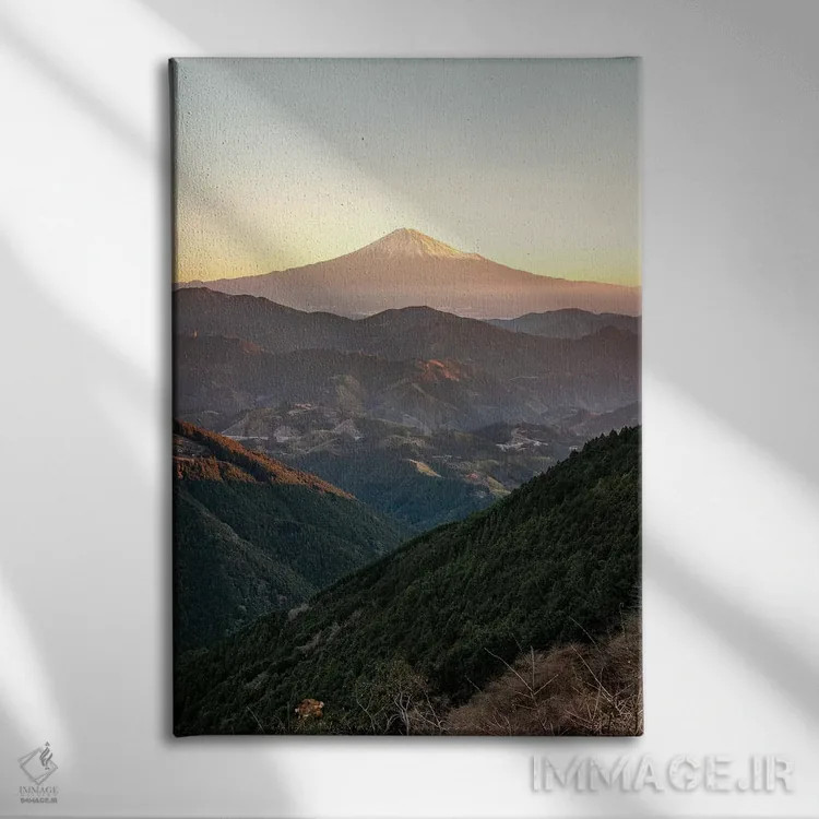 تابلو دکوراتیو کوه فوجی چهار اثر دایسوکه اوئه ماتسو - نمای روبهرو روی دیوار