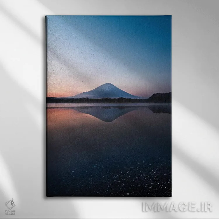 تابلو دکوراتیو کوه فوجی پنج اثر دایسوکه اوئه ماتسو - نمای روبهرو روی دیوار