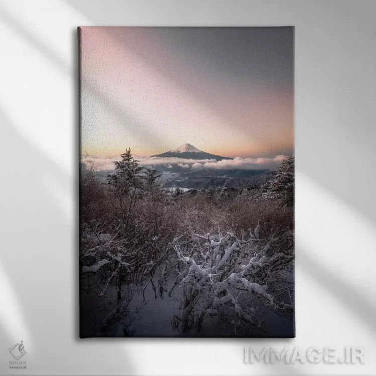 تابلو دکوراتیو کوه فوجی دوازده اثر دایسوکه اوئه ماتسو - نمای روبهرو روی دیوار