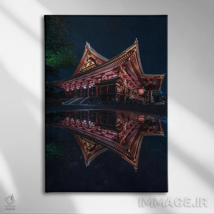 تابلو دکوراتیو معبد سنسوجی، آساکوسا، توکیو اثر دایسوکه اوئه ماتسو - نمای روبهرو روی دیوار