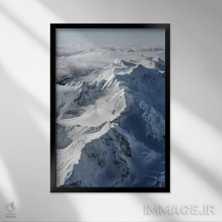 تابلو دکوراتیو آلپ جنوبی، نیوزیلند اثر دایسوکه اوئه ماتسو - نمای قابدار مشکی