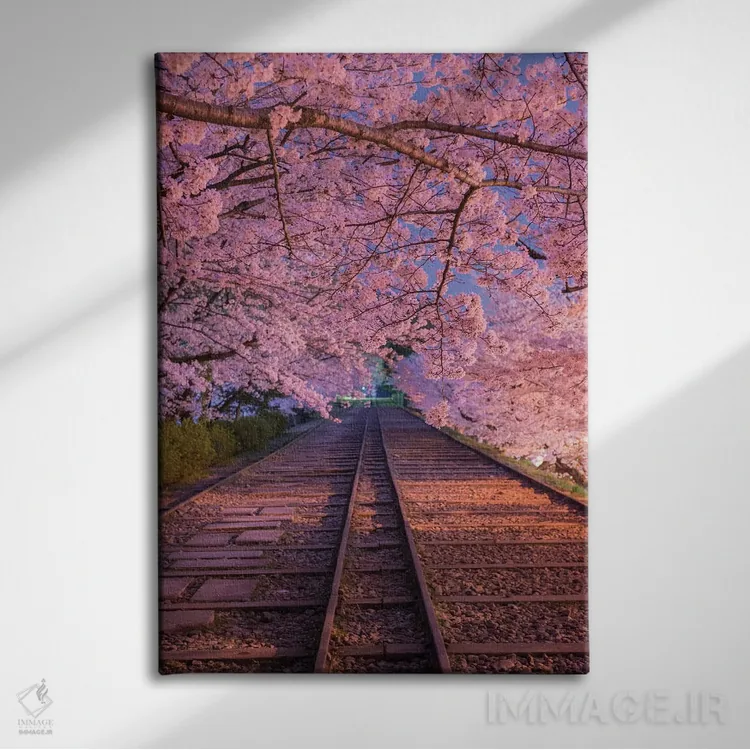 تابلو دکوراتیو بهار در ژاپن هشت اثر دایسوکه اوئه ماتسو - نمای روبهرو روی دیوار