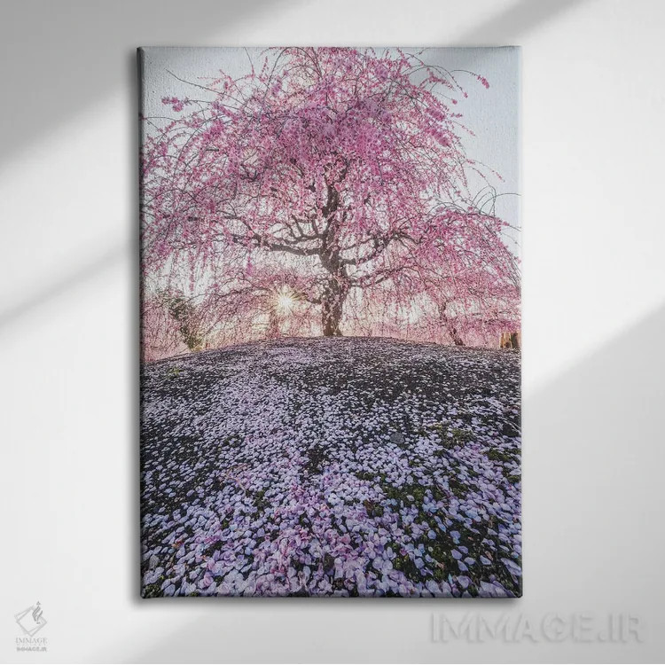 تابلو دکوراتیو بهار در ژاپن نه اثر دایسوکه اوئه ماتسو - نمای روبهرو روی دیوار