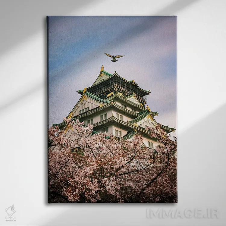 تابلو دکوراتیو بهار در ژاپن هجده اثر دایسوکه اوئه ماتسو - نمای روبهرو روی دیوار