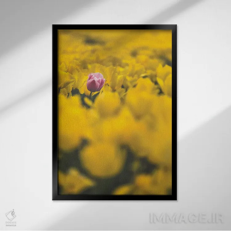 تابلو دکوراتیو بهار در ژاپن چهارده اثر دایسوکه اوئه ماتسو - نمای قابدار مشکی