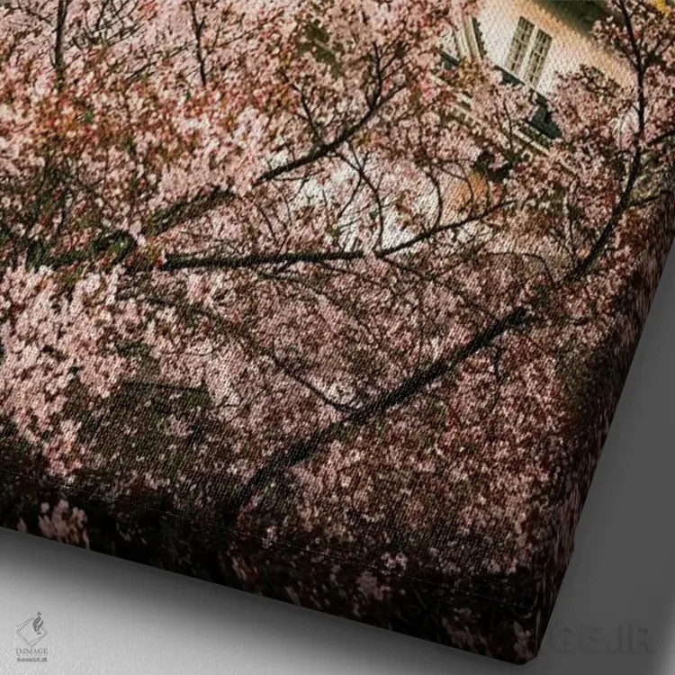 تابلو دکوراتیو بهار در ژاپن هجده اثر دایسوکه اوئه ماتسو - نمای نزدیک بافت بوم