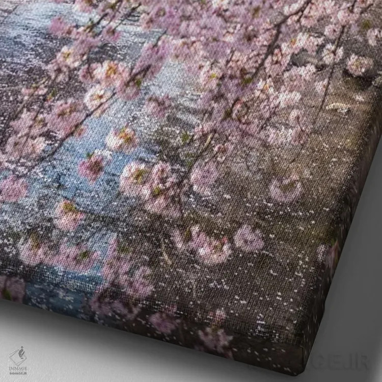 تابلو دکوراتیو بهار در ژاپن پانزده اثر دایسوکه اوئه ماتسو - نمای نزدیک بافت بوم