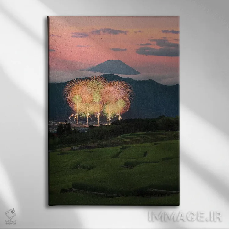 تابلو دکوراتیو تابستان در ژاپن چهار اثر دایسوکه اوئه ماتسو - نمای روبهرو روی دیوار