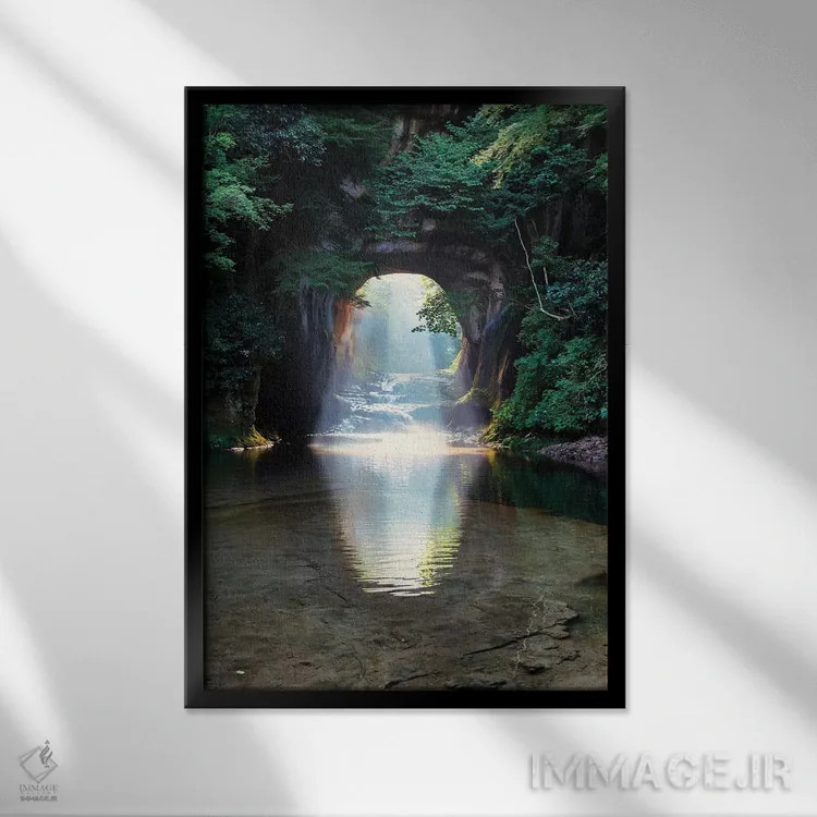 تابلو دکوراتیو تابستان در ژاپن هفت اثر دایسوکه اوئه ماتسو - نمای قابدار مشکی