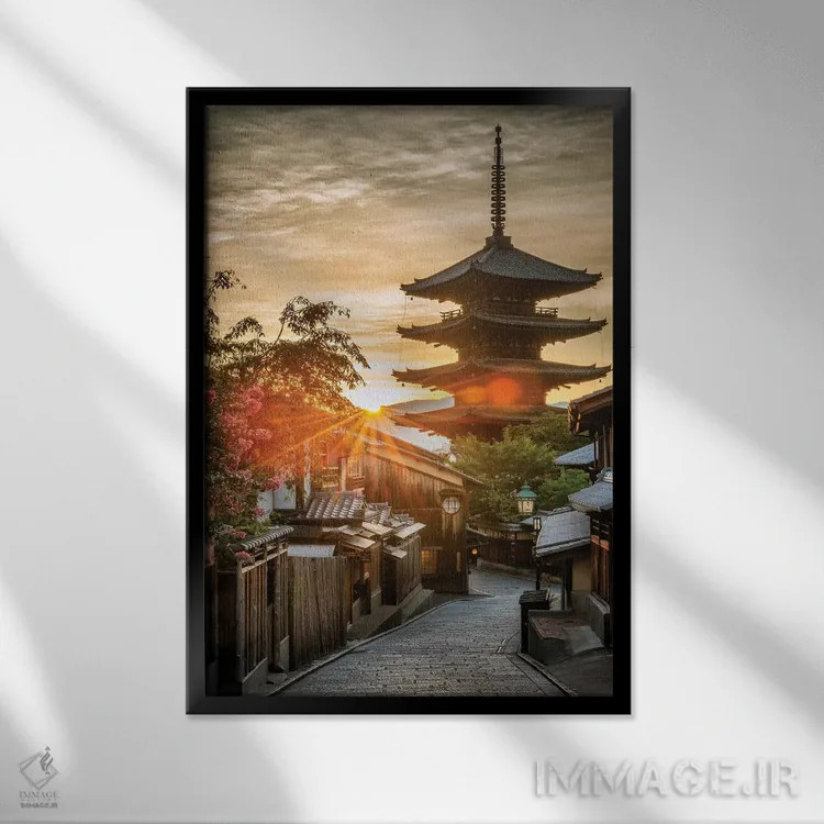 تابلو دکوراتیو تابستان در ژاپن هشت اثر دایسوکه اوئه ماتسو - نمای قابدار مشکی