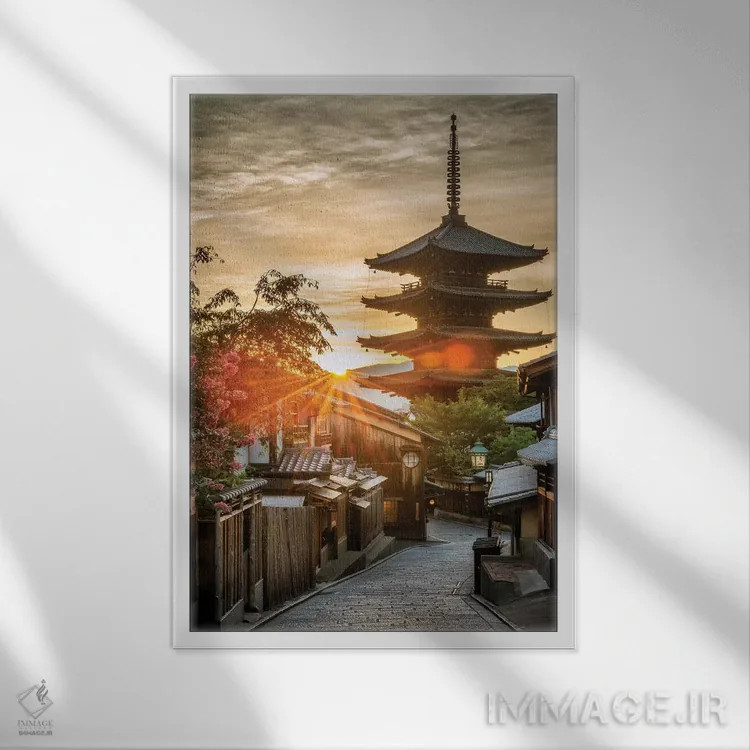 تابلو دکوراتیو تابستان در ژاپن هشت اثر دایسوکه اوئه ماتسو - نمای قابدار سفید